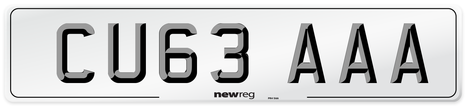 CU63 AAA Number Plate from New Reg